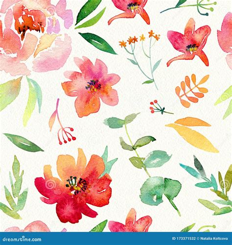 Bright Pink And Yellow Girly Watercolor Flowers Wallpaper Background