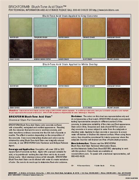 6 Concrete Color Charts 179 Colors For Concrete Brickform