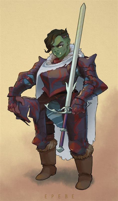 ⭐epebe⭐ On In 2020 Female Orc Fantasy Female Warrior Dnd Characters