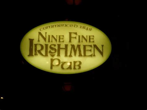 Menu Of Nine Fine Irishmen The Strip Las Vegas