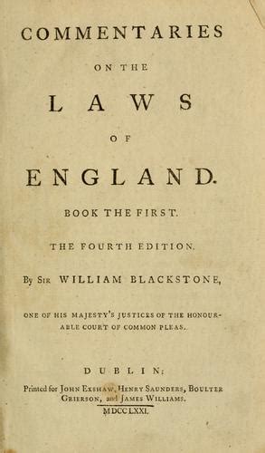 Commentaries On The Laws Of England 1771 Edition Open Library