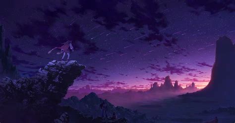 Aesthetic Anime Sunset Wallpaper 4k
