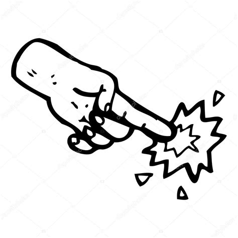 Finger Poke Cartoon — Stock Vector © Lineartestpilot 19760901