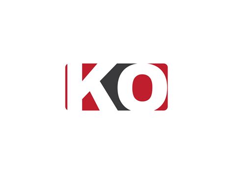 Stylish Png Shape Ko Letter Logo Typography Square Ko Logo Icon Vector