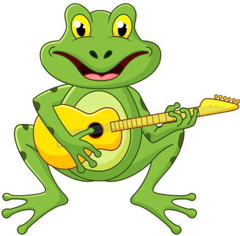 Frog Singing With Guitar Illustrations Royalty Free Vector Graphics