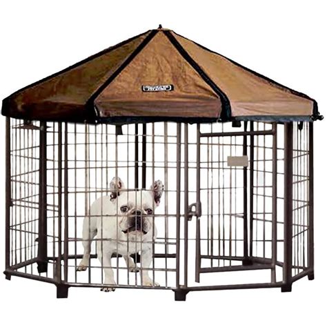 Advantek Pet Gazebo 4 Ft Wide Metal Dog Kennel Playpen Enclosure And