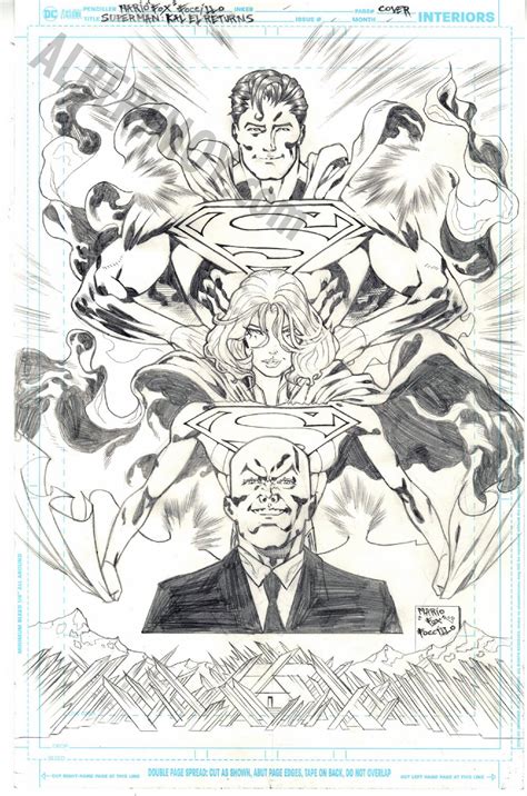 Albert Moy Original Comic Art Superman Kal El Returns By Mario