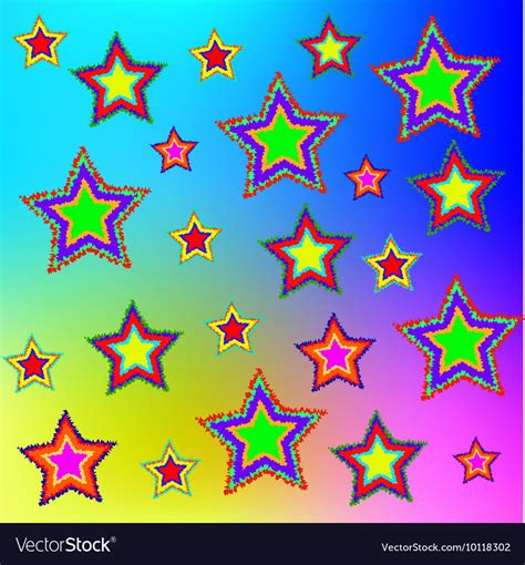 Multi Colored Stars Royalty Free Vector Image Vectorstock