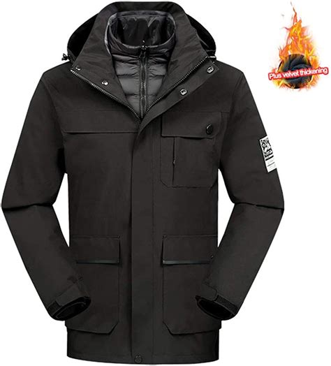 Rstj Sjcw Mens Ski Jacket 3 In 1 Waterproof Winter Jacket Snow Jacket