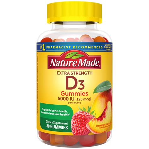 Nature Made Extra Strength Vitamin D3 125 Mcg Adult Gummies Shop