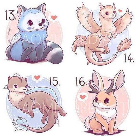 Anime Mythical Cute Animal Drawings Mariething
