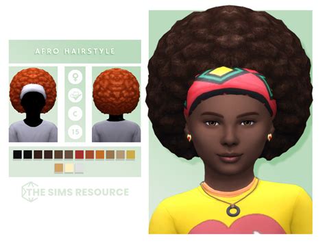 The Sims Resource Afro Hairstyle Child
