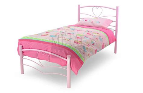 Metal Beds Love 3ft 90cm Single Pink Bed Frame By Metal Beds Ltd
