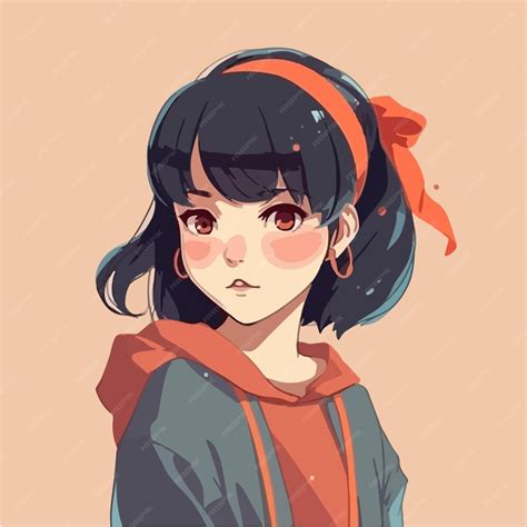Premium Vector Young Cute Girl Anime Style Character Vector