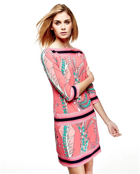 Lyst Ali Ro Floral Stripe Print Dropwaist Dress In Pink