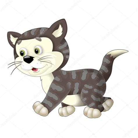 Cartoon Happy Cat Walking — Stock Photo © Illustratorhft 127099752