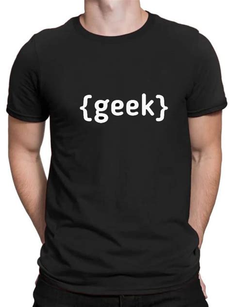 Creative Geek Shirts Men Printed Cotton Tops Casual Loose Short T