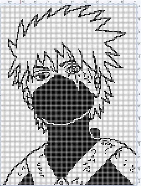 Naruto Anime Pixel Art Grid Minecraft Greyfanic
