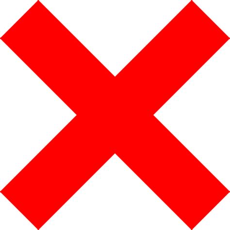 Red Cross Not Ok Vector Symbol Public Domain Vectors