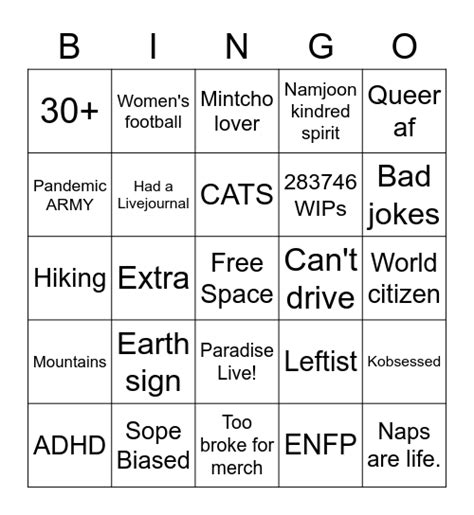 comradeshooky bingo card