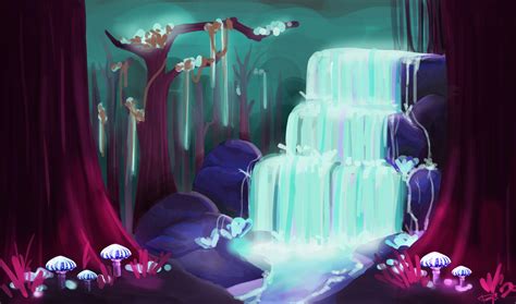 Artstation Mythical Forest Waterfall