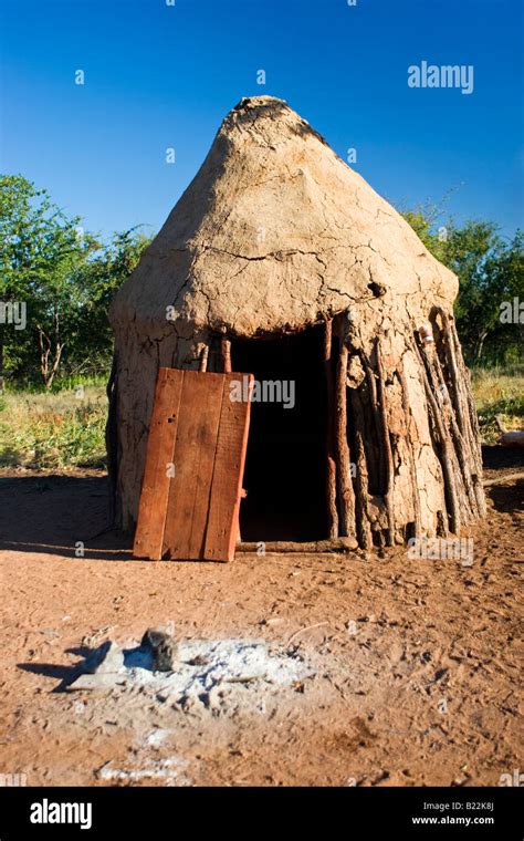 Himba Hut In A Small Village In Namibia Stock Photo Alamy
