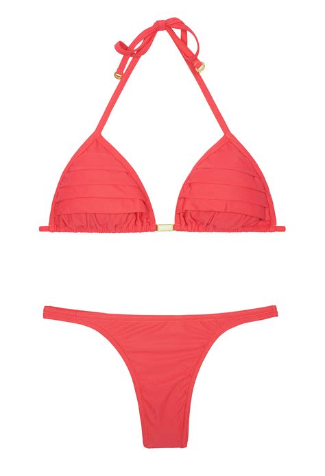 Sexy Pink Triangle Bra And G String Bikini Set Hot Sex Picture