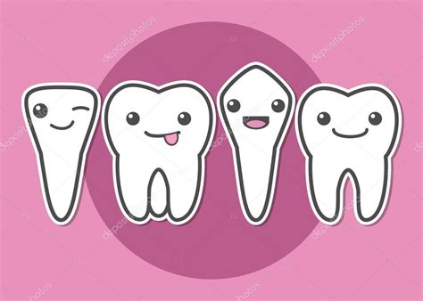 Diente Premolar Humano Molar Ortodoncista Ilustración De Stock Por