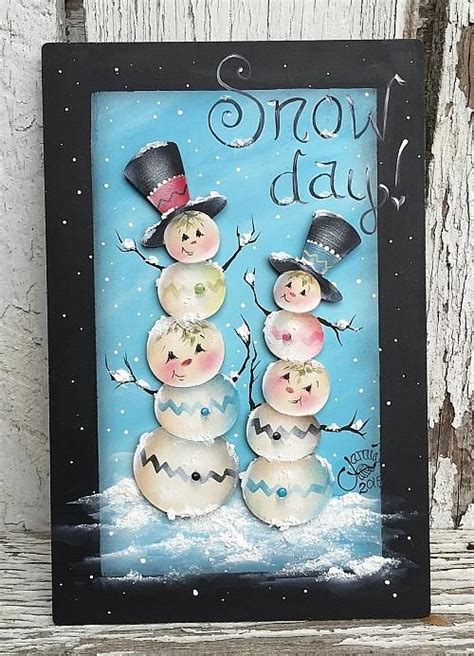 Snow Day Snowmen Tole Painting Patterns Christmas Ornaments