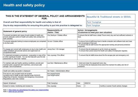 Health And Safety Implications Risk Assessment Report Within Health