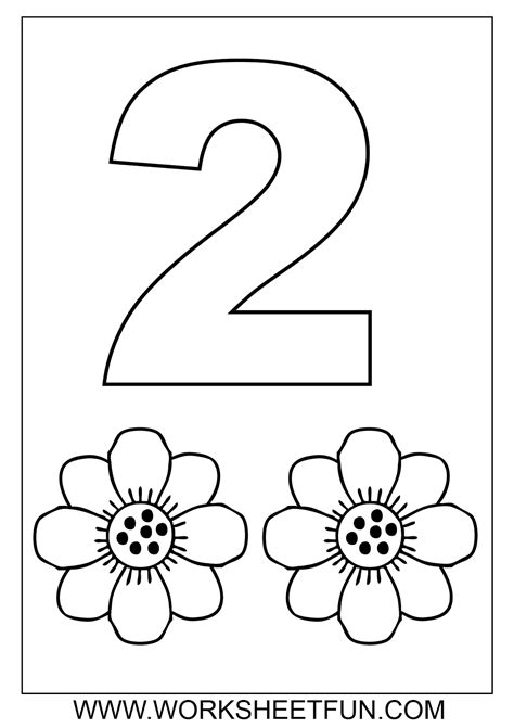 Print and color this picture of the number 1. 5 Best Images of Large Numbers Free Printable Preschool ...