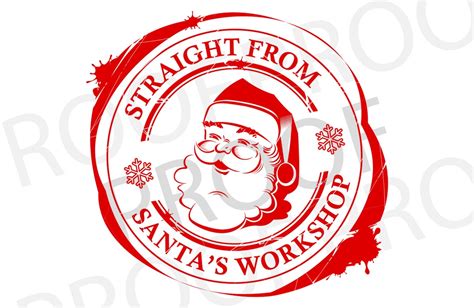Santa Stamp Svg Png Files Instant Digital Download Etsy