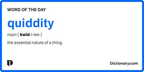 Word Of The Day Quiddity
