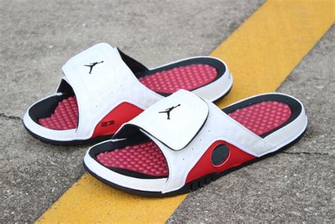 New Air Jordan Hydro 13 Retro Chicago Whiteblack Gym Red Sandals