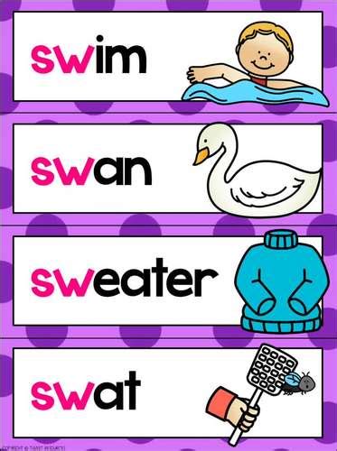 Blends Phonics No Prep Printables For Sw By Tweet Resources Tpt