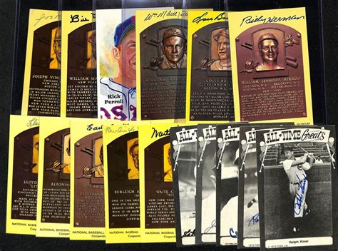 Lot Detail 16 Signed Hall Of Fame Postcards W Joe Mccarthy Bill