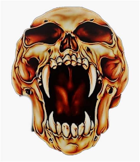 Human Skull Drawing Open Mouth