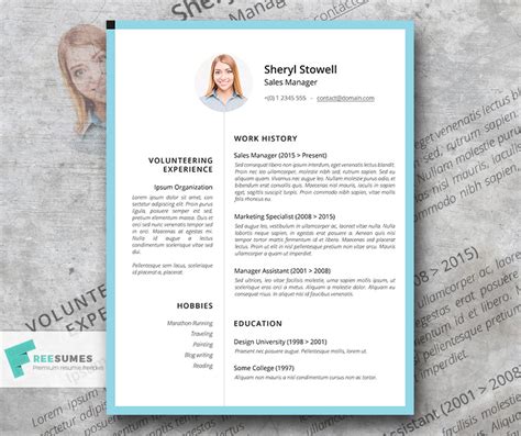 Free word cv templates, résumé templates and careers advice. Sweet & Simple - A Light Professional Resume Template ...