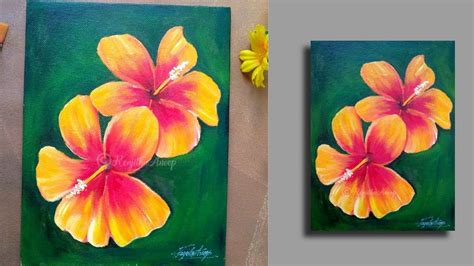 How To Paint Flowers On Canvas For Beginners Najasfashion