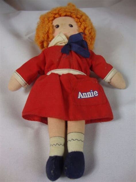 Vintage Knickerbocker Annie Rag Doll 9 1977 Red Orange Toy No Box Ebay