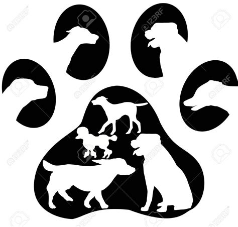 Dog Paw Print Logo Royalty Free Cliparts Vectors And Stock Paw