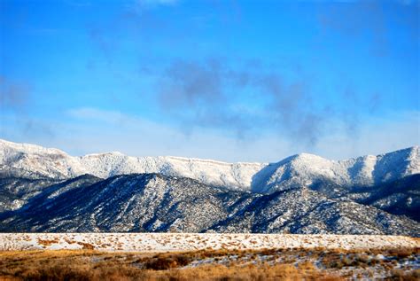 Sandia Mountains In New Mexico Right After A Snow And The Evening Sun