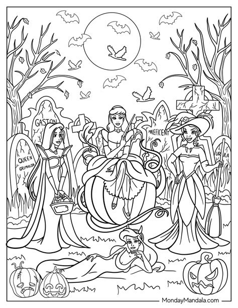 24 Disney Halloween Coloring Pages Free Pdf Printables Coloring Library