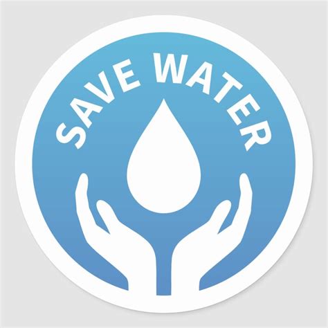 Water Conservation Save Water Badge Sticker Zazzle Save Water Water Conservation Save