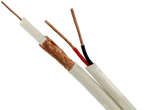 Bare Copper Rg59 Cctv Coaxial Cable With 2 × 075 Mm2 Cca Power