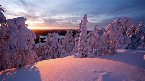 Winter Lapland Finland Desktop Wallpaper Winter Scenery 1920x1080
