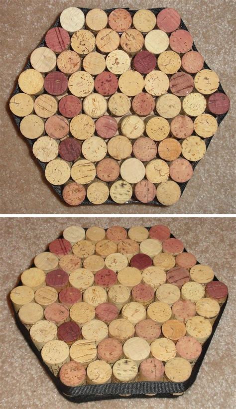 Wine Cork Hexagon Shaped Trivet Wine Cork Diy Crafts Diy
