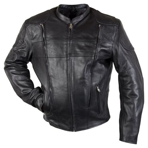 Xelement Xs 6229 Turbulent Mens Black Armored Leather Motorcycle