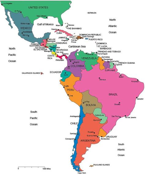 Centralsouth America Countries South America Map North America