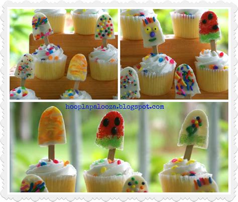 Hoopla Palooza Candy Popsicle Cupcake Toppers
